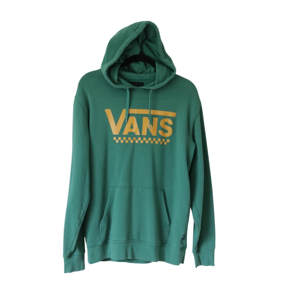 Men's Small Classic Van's Hoodie Green Yellow